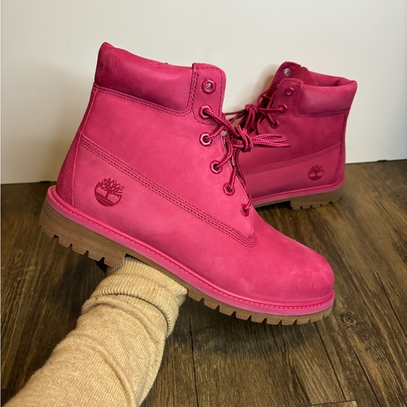 Pink Rare 50th Anniversary Timberland Boots - Picture 1 of 6